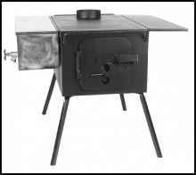 Four Dog Stove,  shown with optional water jacket